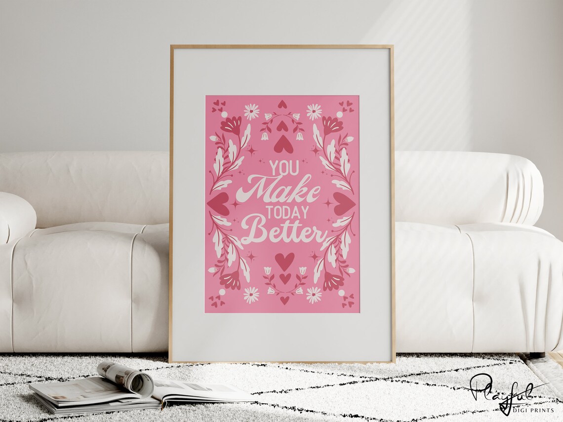 Boho Folklore Valentine Wall Art Art Print - Image 3