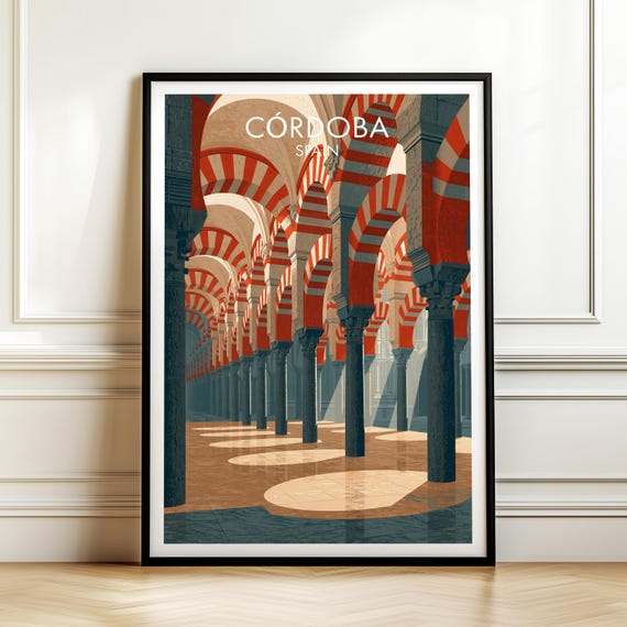 Crdoba Spain Travel Poster Vintage Europe Cityscape Wall Art Print For Home Decor
