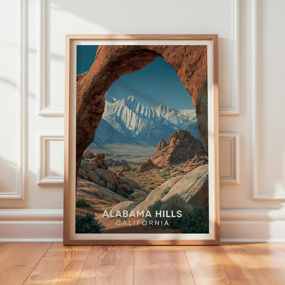 Alabama Hills California Vintage Travel Poster