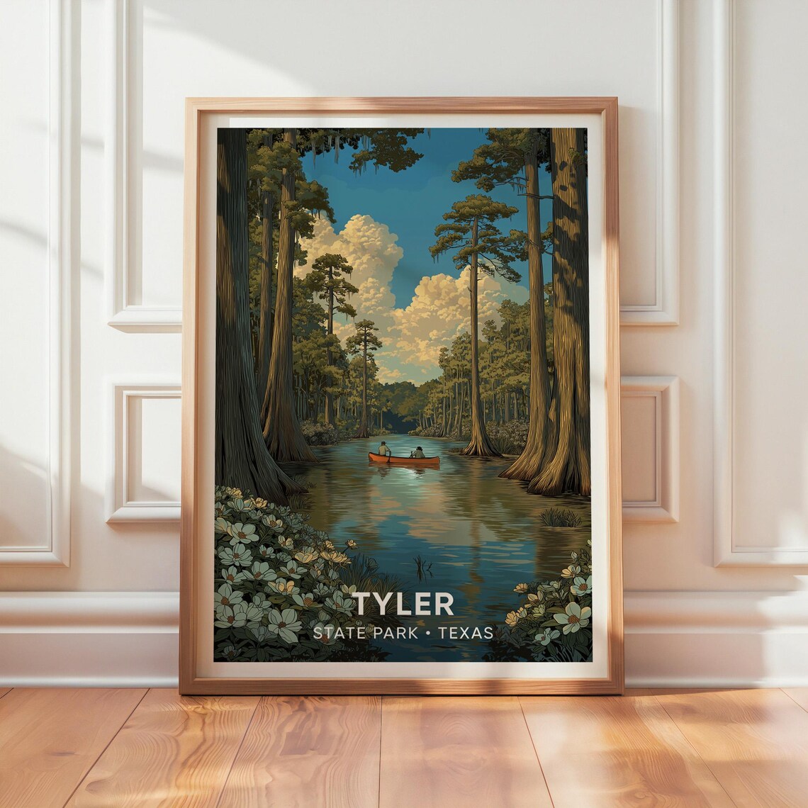 Tyler State Park Texas Vintage Travel Poster