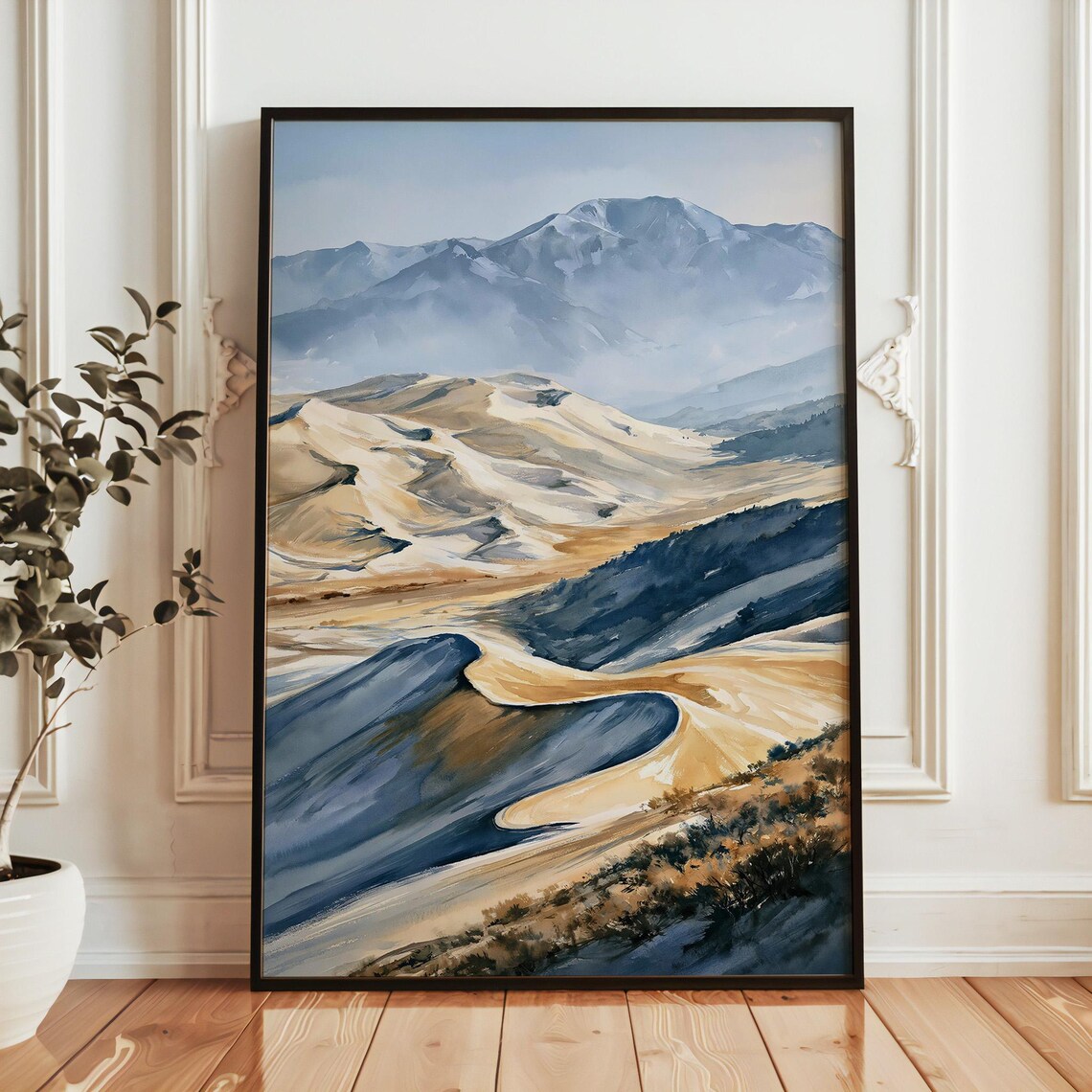 Great Sand Dunes National Park Golden Dunes Peak Landscape Poster