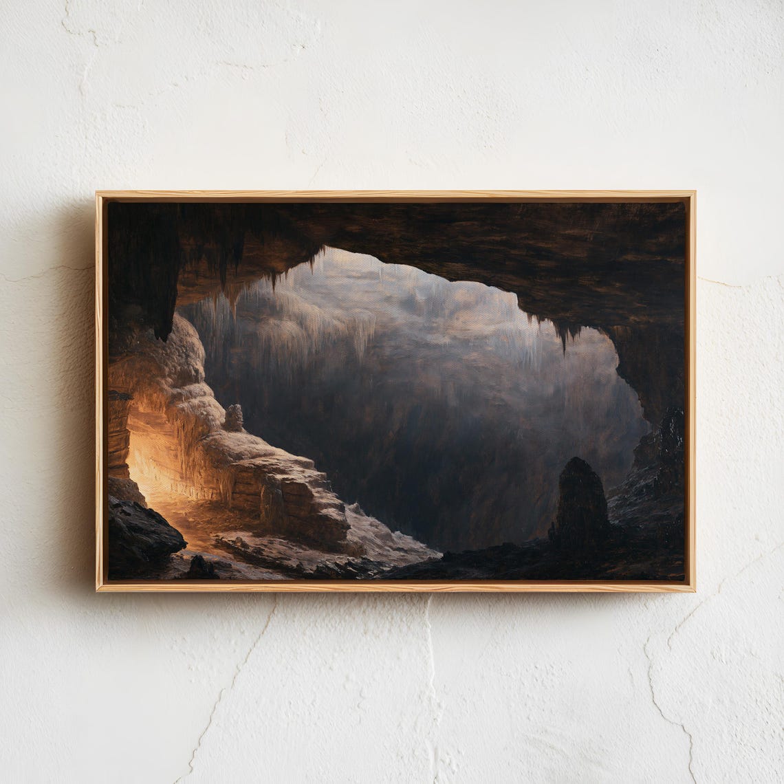 Mammoth Cave Cavern Stalactites Glow Vintage Underground Poster