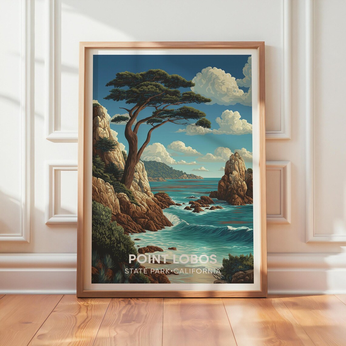 Point Lobos California - Vintage Travel Print