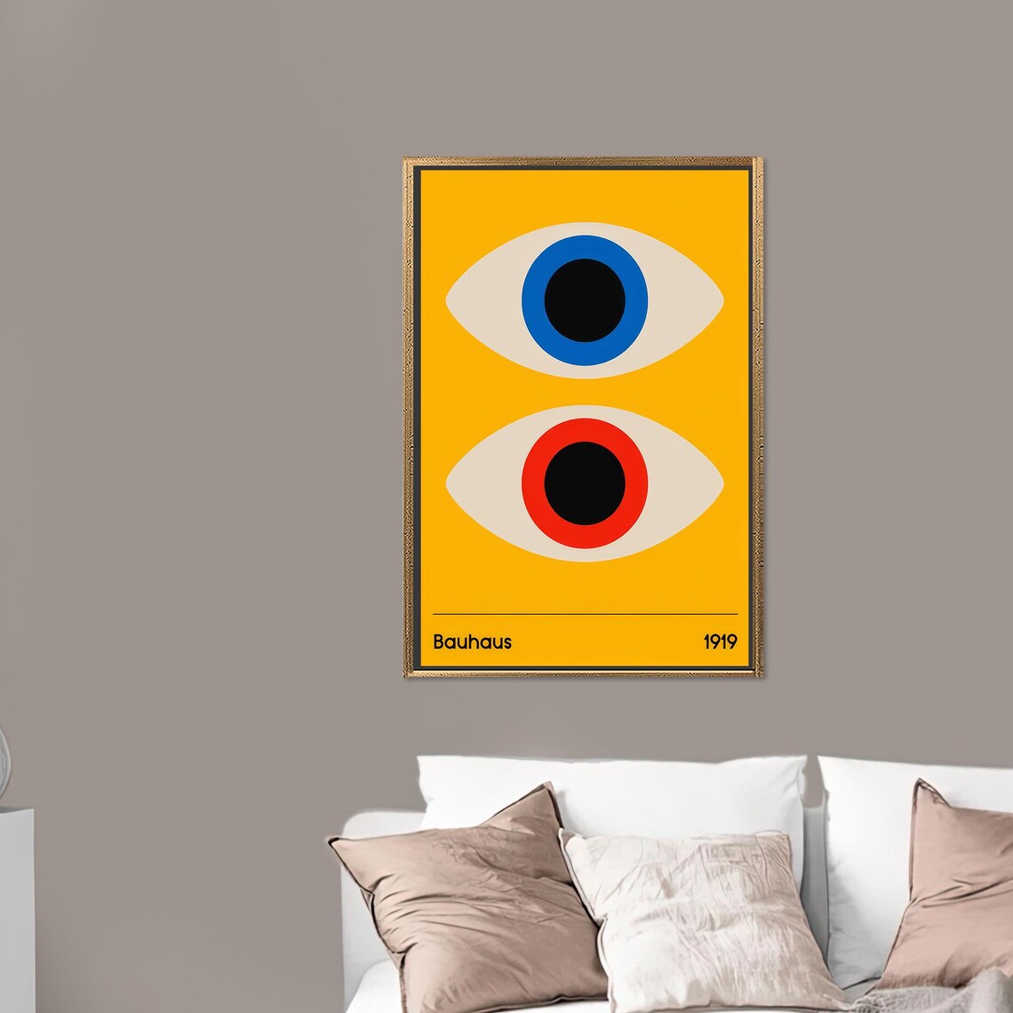 Eyes Glass Art, Mid Century Minimal Decor - Image 2