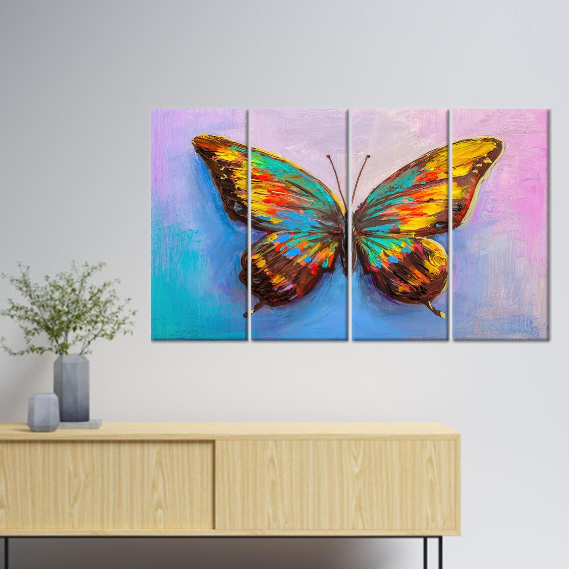 Colorful Butterfly Painting, Modern Animal Art - Image 3