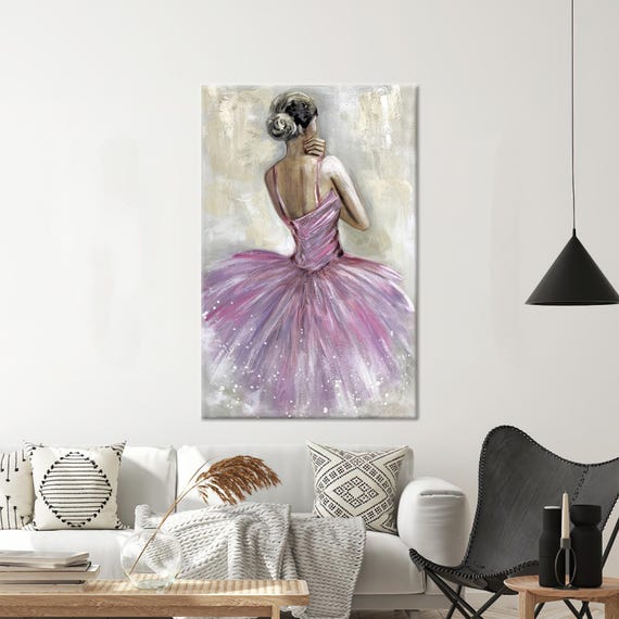 Ballerina Wall Hanging, Modern Glass Dancer Decor