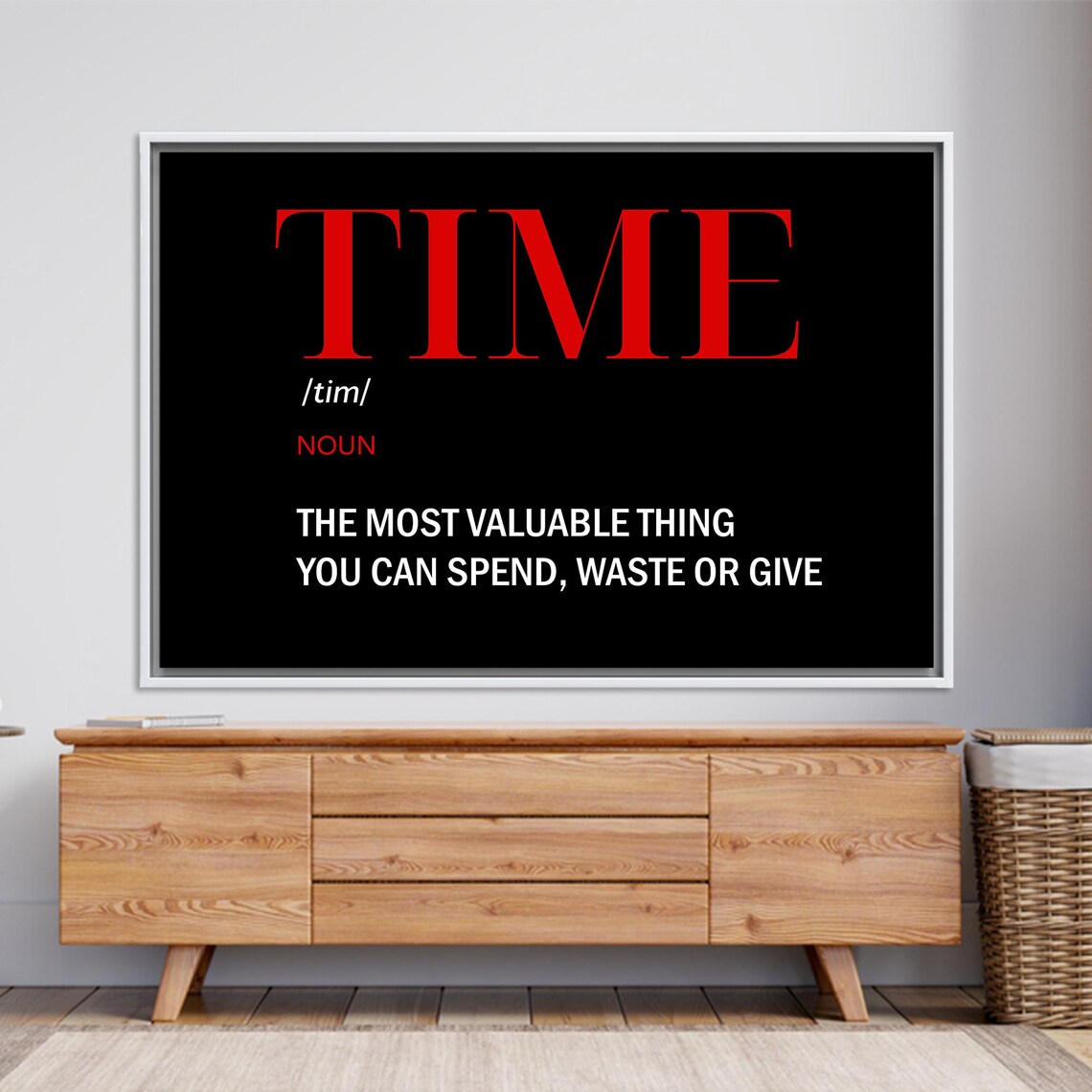 Motivation Art Decor, 3D Time Definition Art - Image 3
