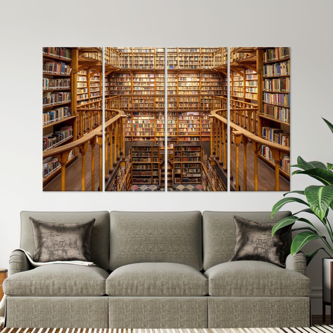 Library Print, Modern Personalized Gift For Him - Image 2