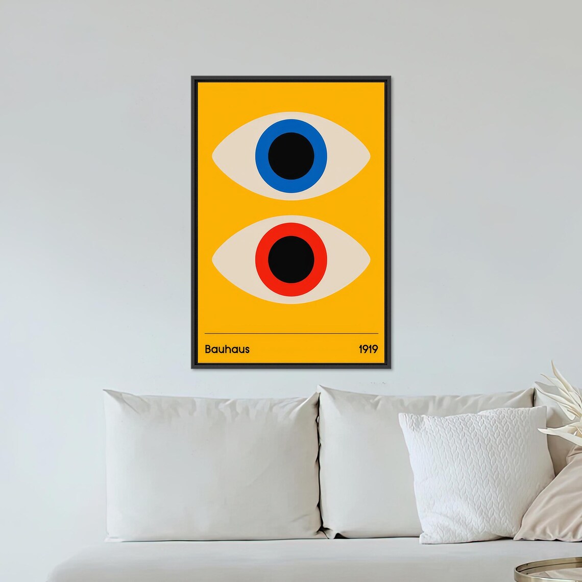 Eyes Glass Art, Mid Century Minimal Decor - Image 3
