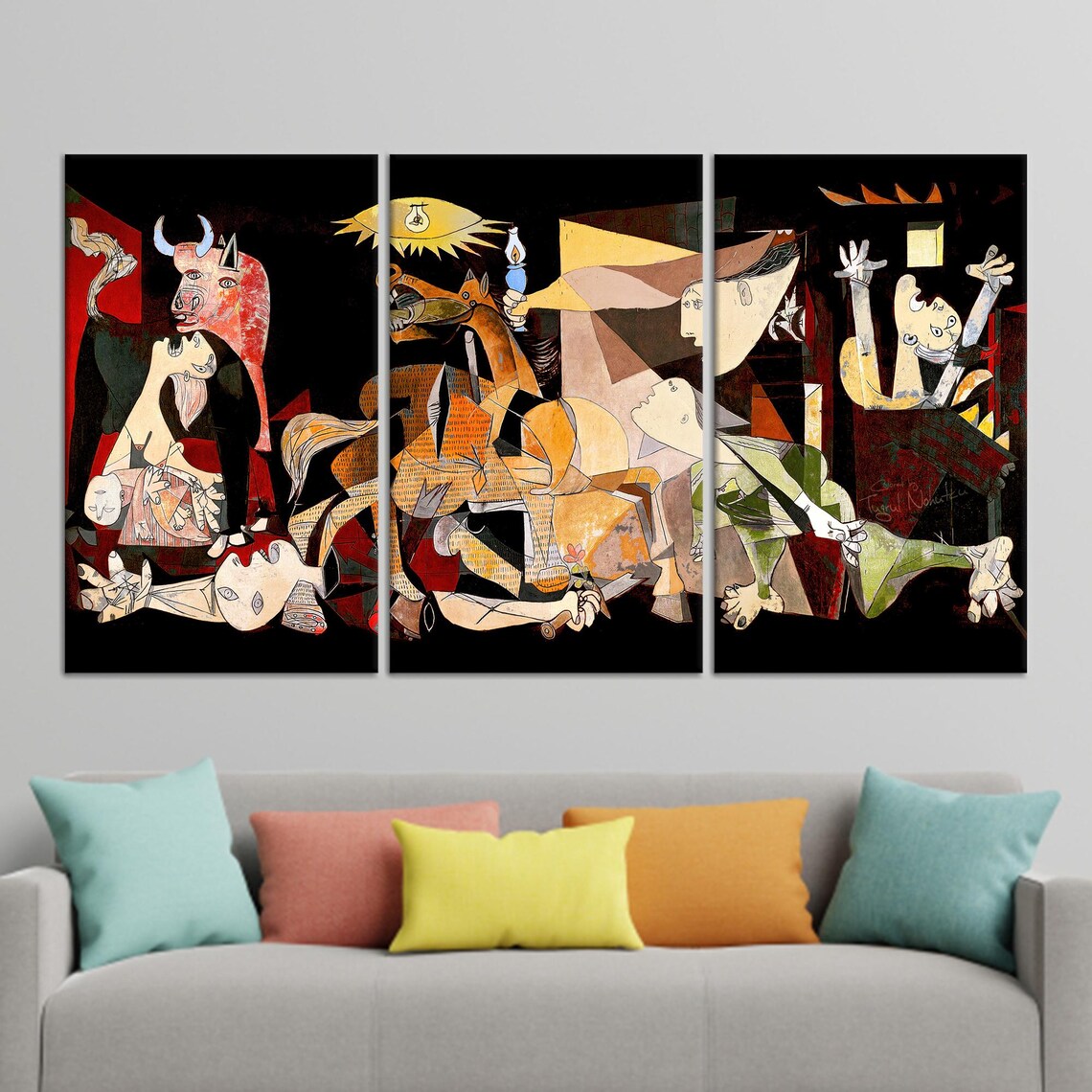 Guernica, Picasso Modern Glass Wall Decor - Image 3