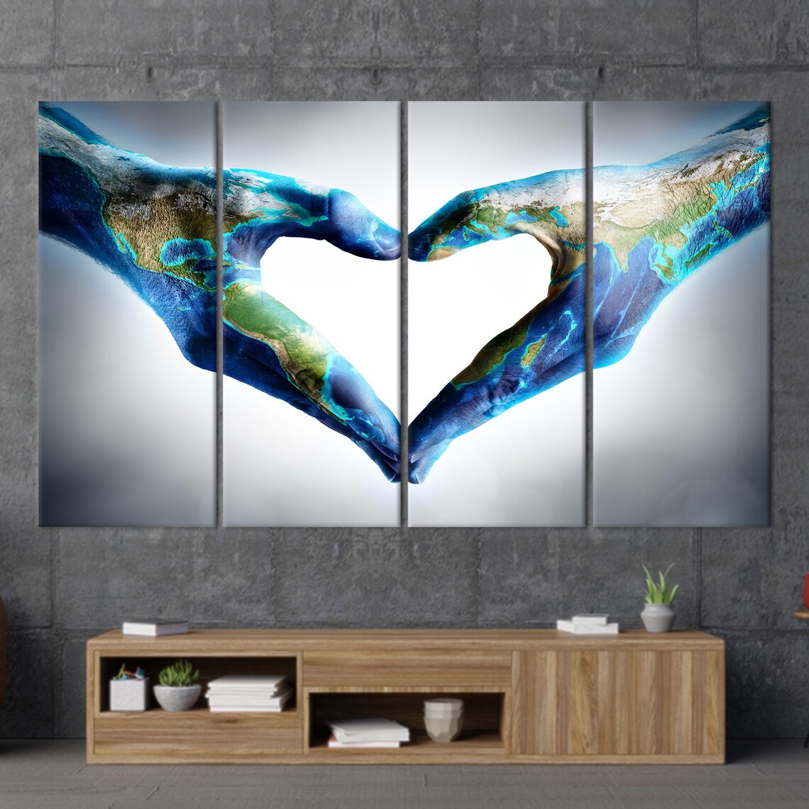 Love, Modern Bedroom Decor Planet Art Print - Image 2
