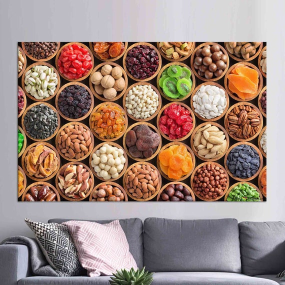Spices Kitchen Wall Art, Colorful Modern Art