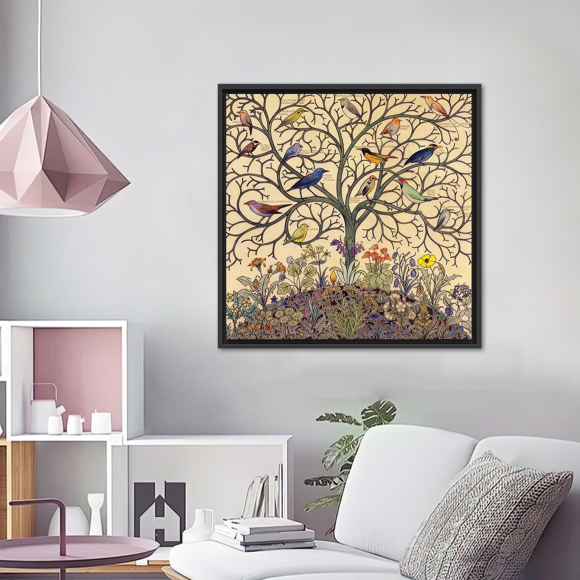 Christmas Gifts Animal Glass Decor, Birds On Tree Branches - Image 3