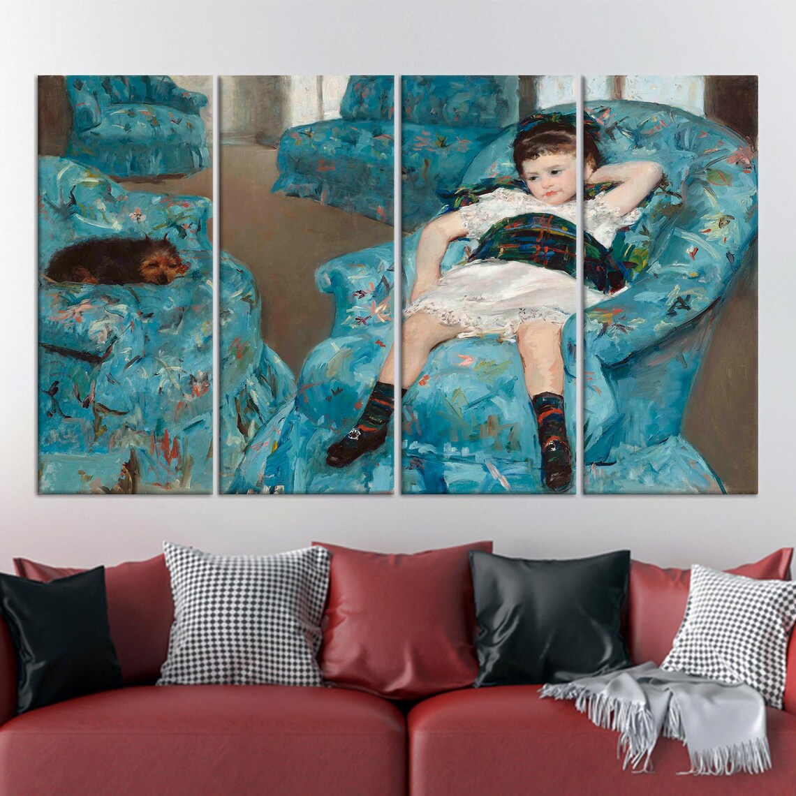 Mary Cassatt Little Girl In A Blue Armchair Art Print - Image 2