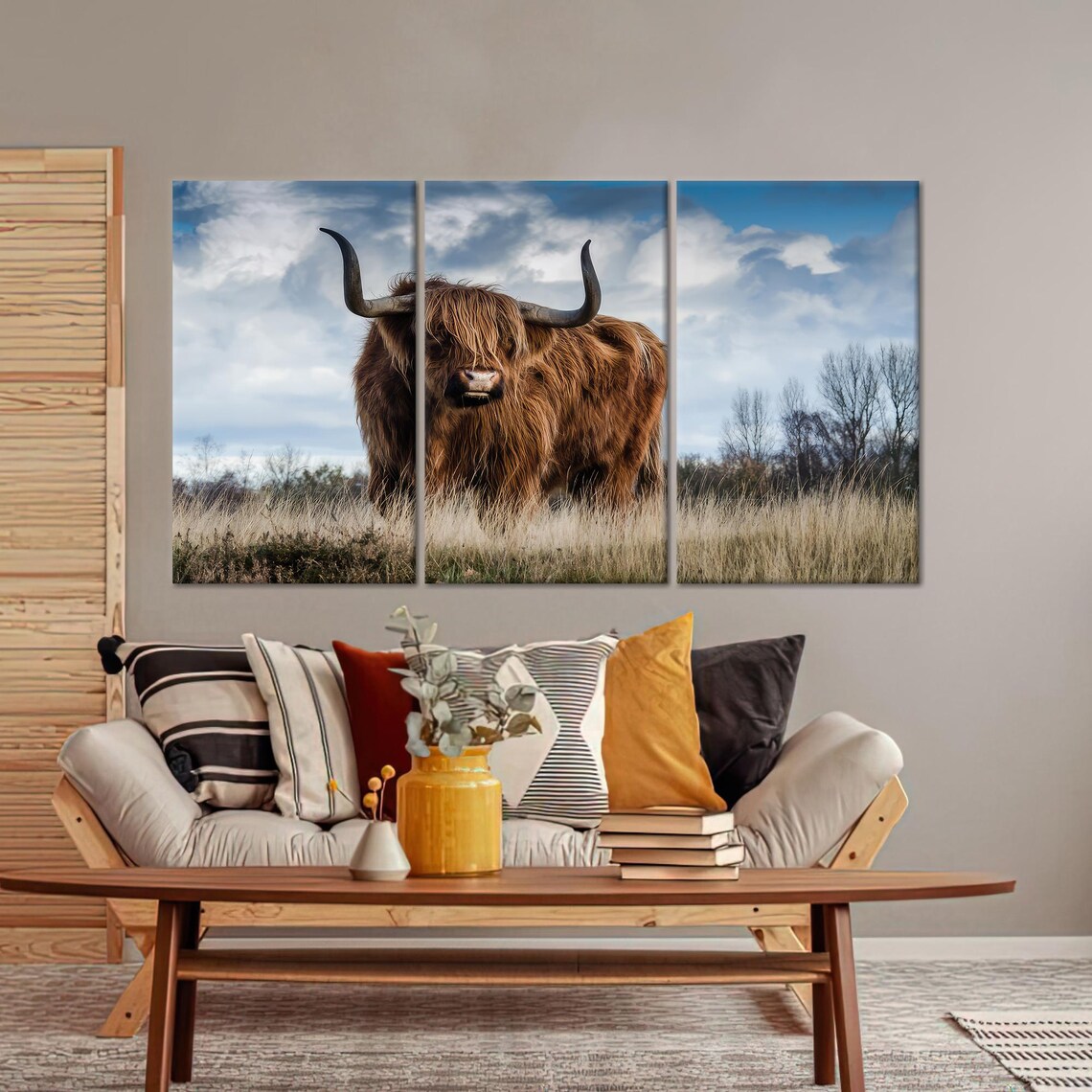 Scottish Highland Cow Art, Personalized Wedding Gift - Image 4