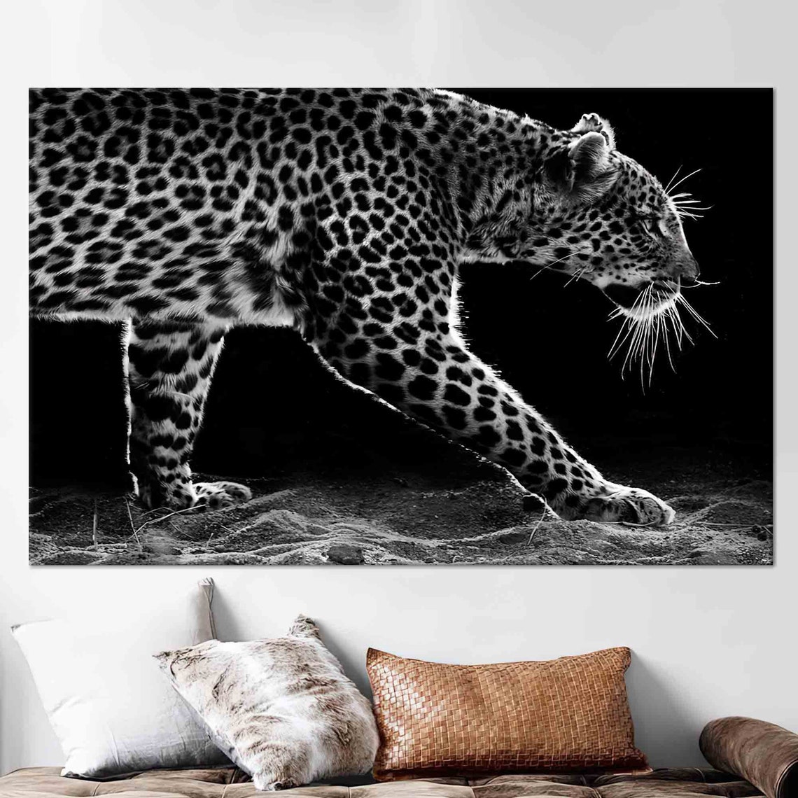 Leopard Glass Art Print, Farmhouse Wall Art - Image 4