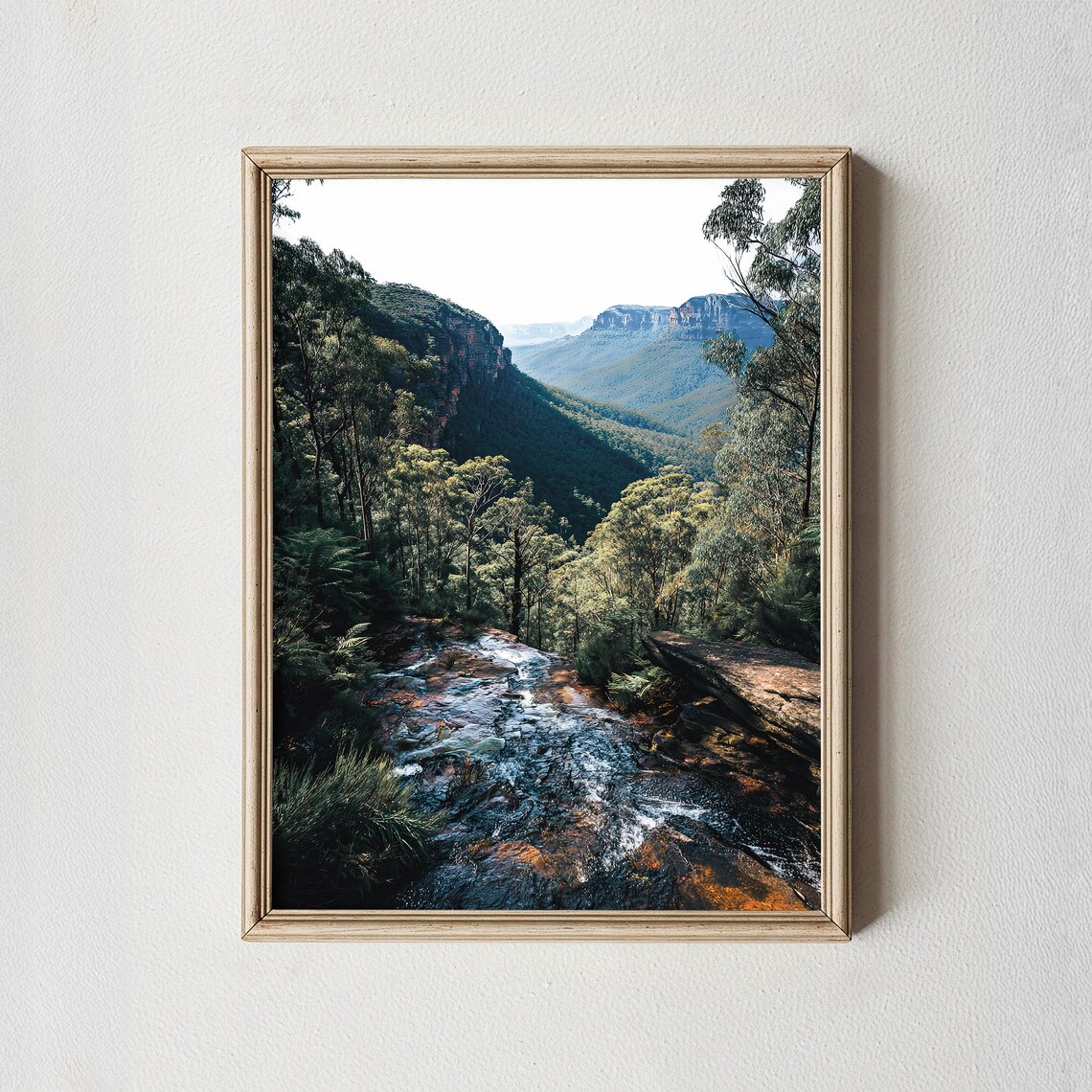 Forest Waterfall Stream Rocky Creek Nature Photo Wall Poster