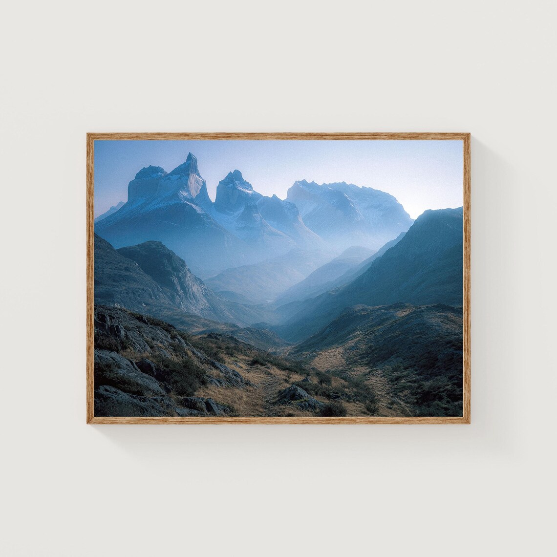 Torres del Paine Misty Mountain Patagonia Fine Art Photo Poster