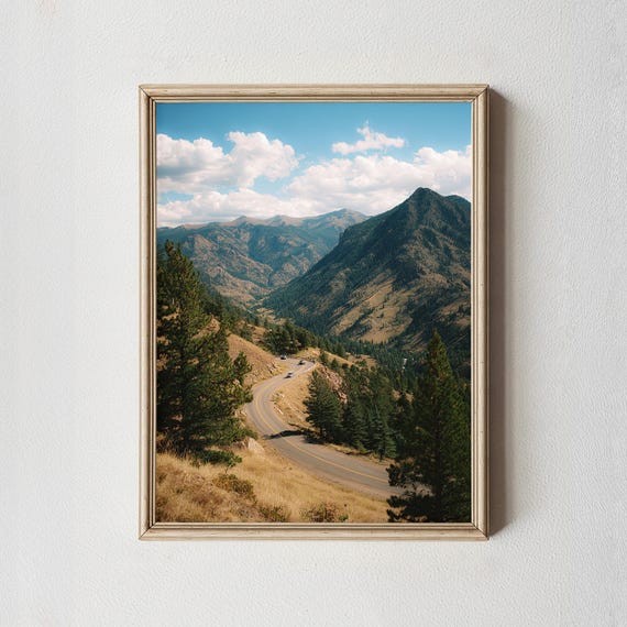Winding Mountain Road Wall Art Print Scenic Landscape Photography