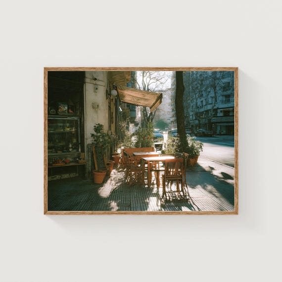 Buenos Aires Cafe Print Vintage Film Photography Travel Decor