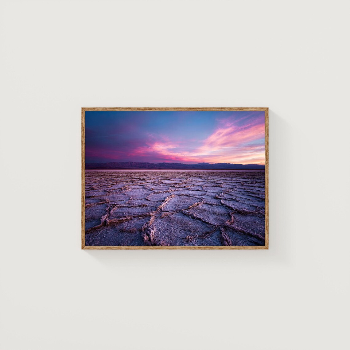 Atacama Salt Flats Sunset Pink Sky Desert Landscape Chile Poster