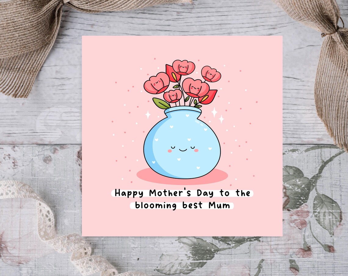Kawaii Happy Mothers Day to the Blooming Best Mum Floral Print - Image 2