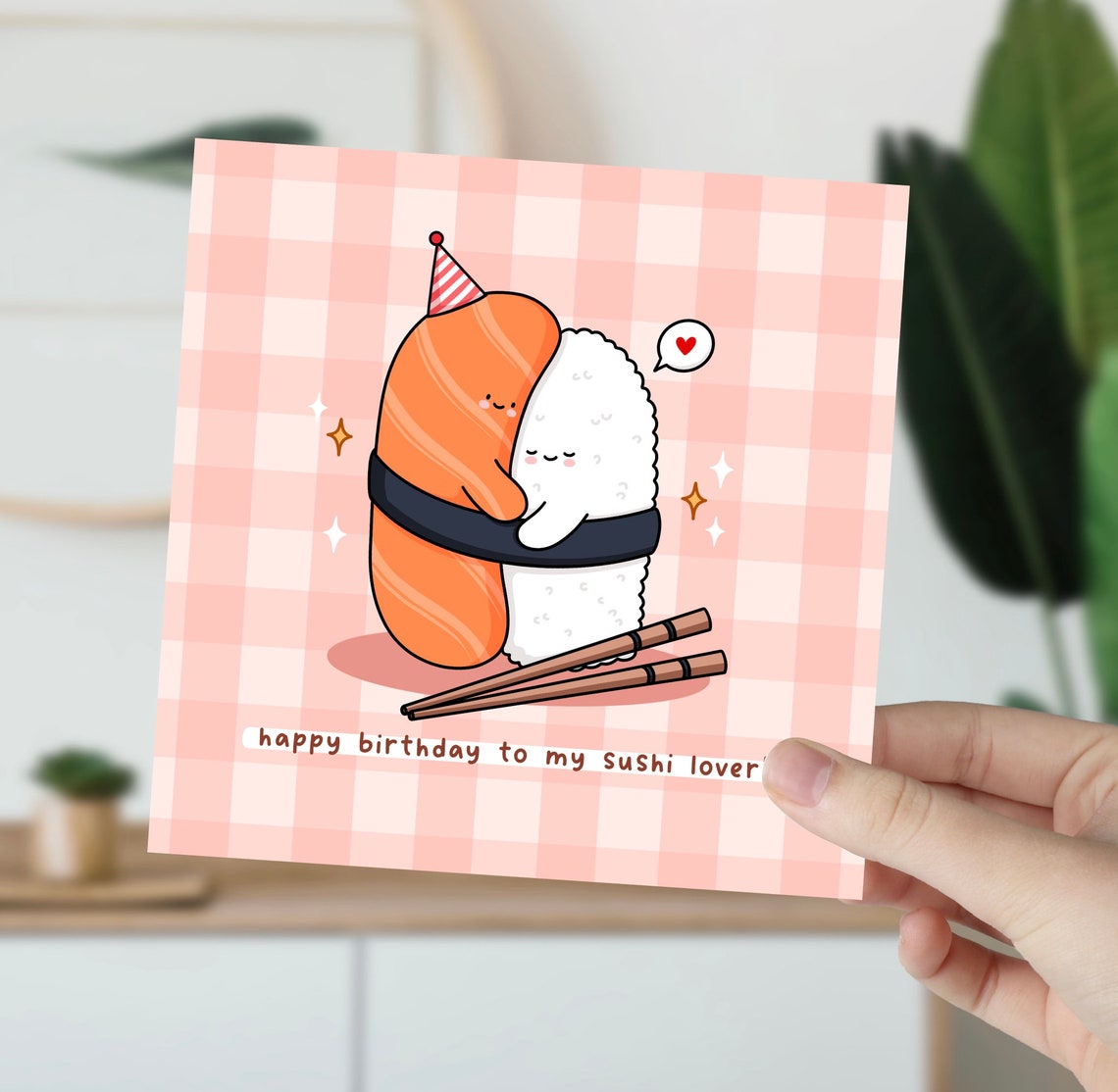 Kawaii Happy Birthday to My Sushi Lover Nigiri Pun Art Print - Image 6
