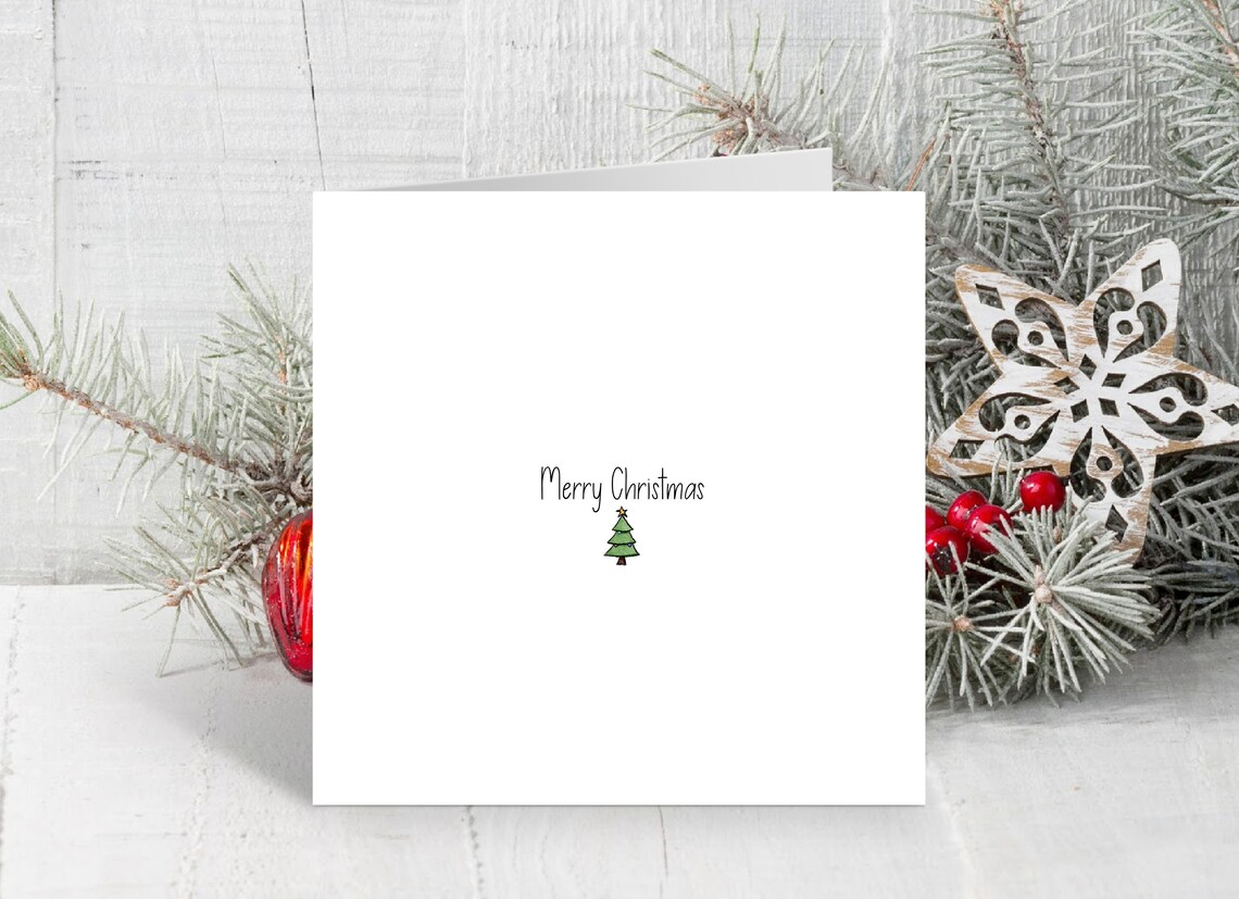 Merry Christmas Card, Simple Christmas Tree - Image 4