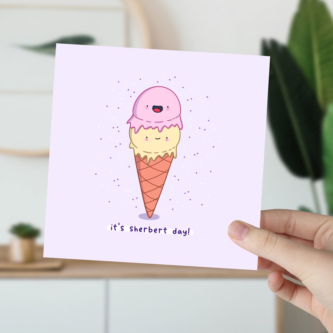 Its Sherbert Day, Cute Kawaii Birthday Pun Poster - Image 5