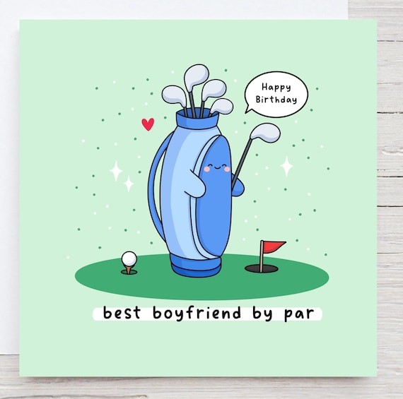 Funny Golf Card For Boyfriend Golf Themed Card Golf Pun Golf Obsessed Birthday Card For Him