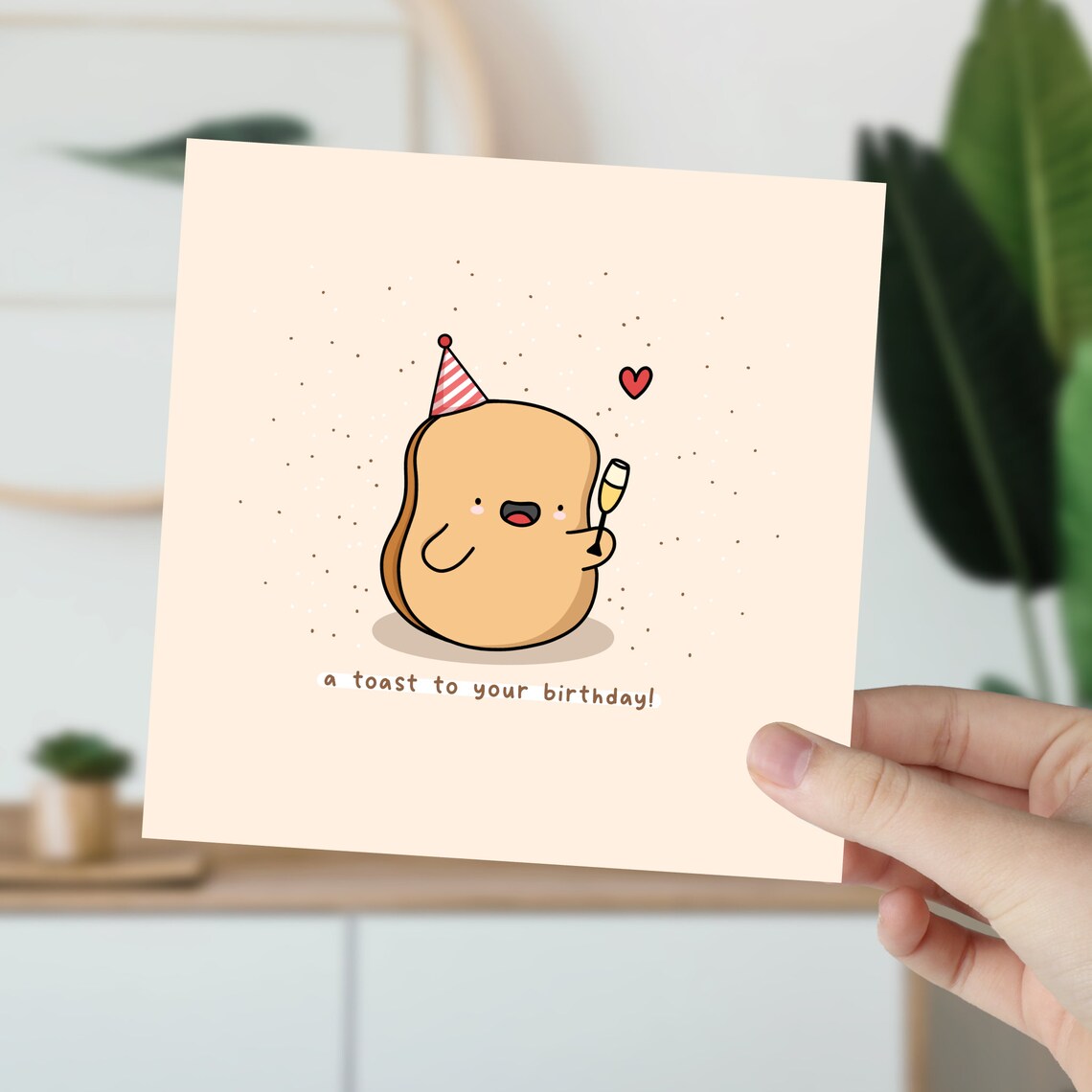 A Toast to Your Birthday Cute Champagne Toast Party Card Poster - Image 5