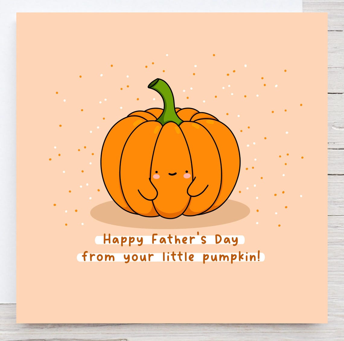 Smiling Pumpkin Happy Fathers Day From Your Little Pumpkin Wall Art