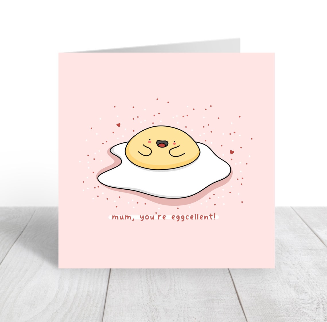 Kawaii Fried Egg Mothers Day Pun Poster with Youre Eggcellent - Image 3
