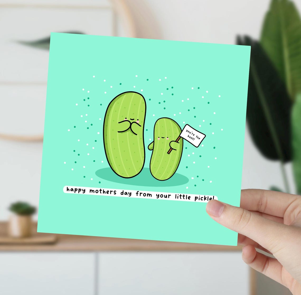 Kawaii Pickle Puns Happy Mothers Day From Your Little Pickle Poster - Image 6