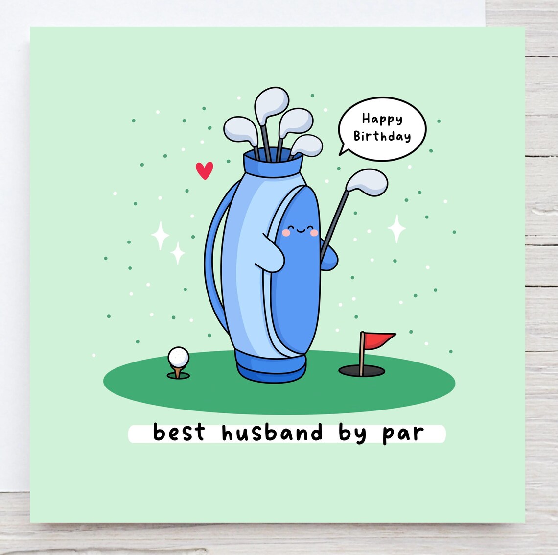 Funny Golf Card For Husband Golf Themed Card Golf Pun Golf Obsessed Birthday Card For Him Best Husband By Par