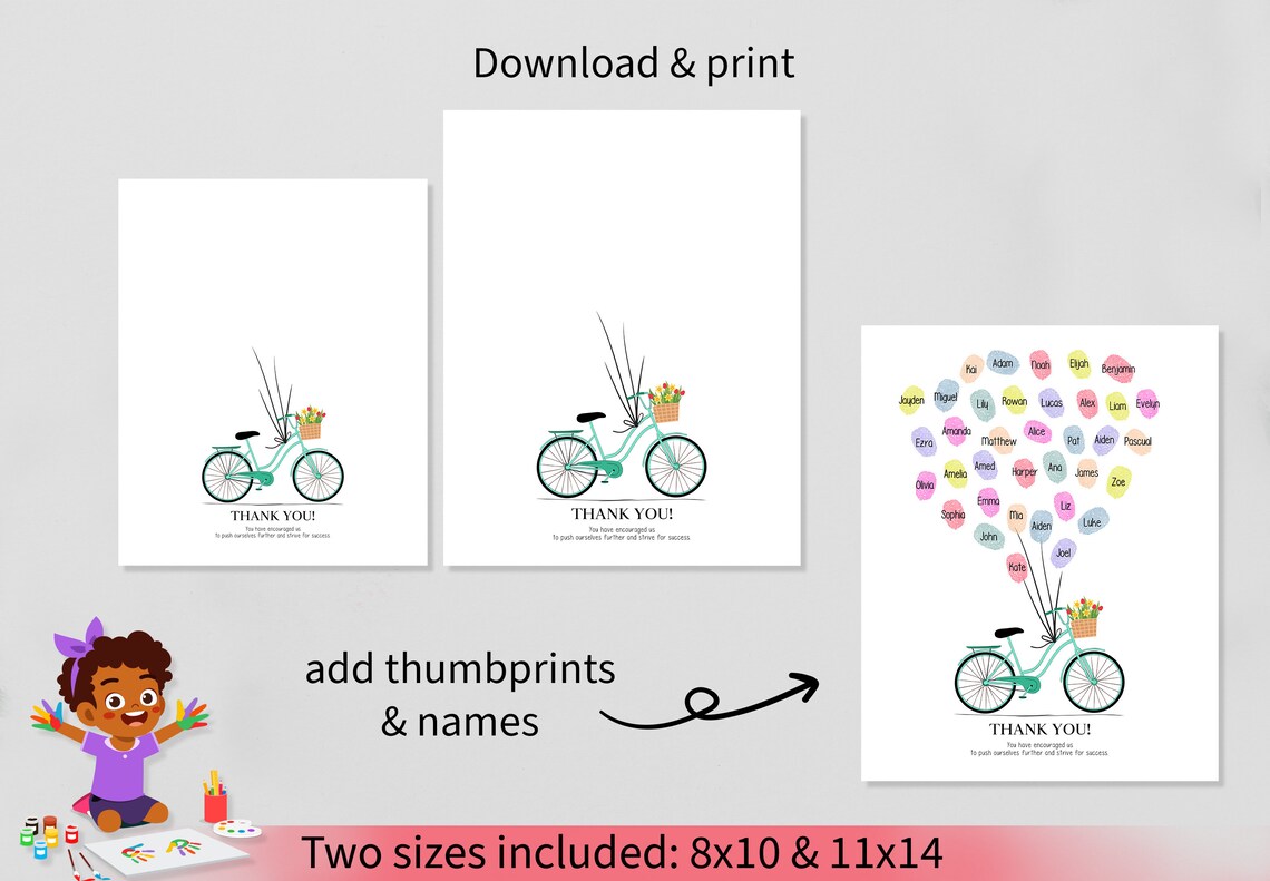 Teacher Appreciation Personalized Thumbprint Keepsake Gift - Image 4