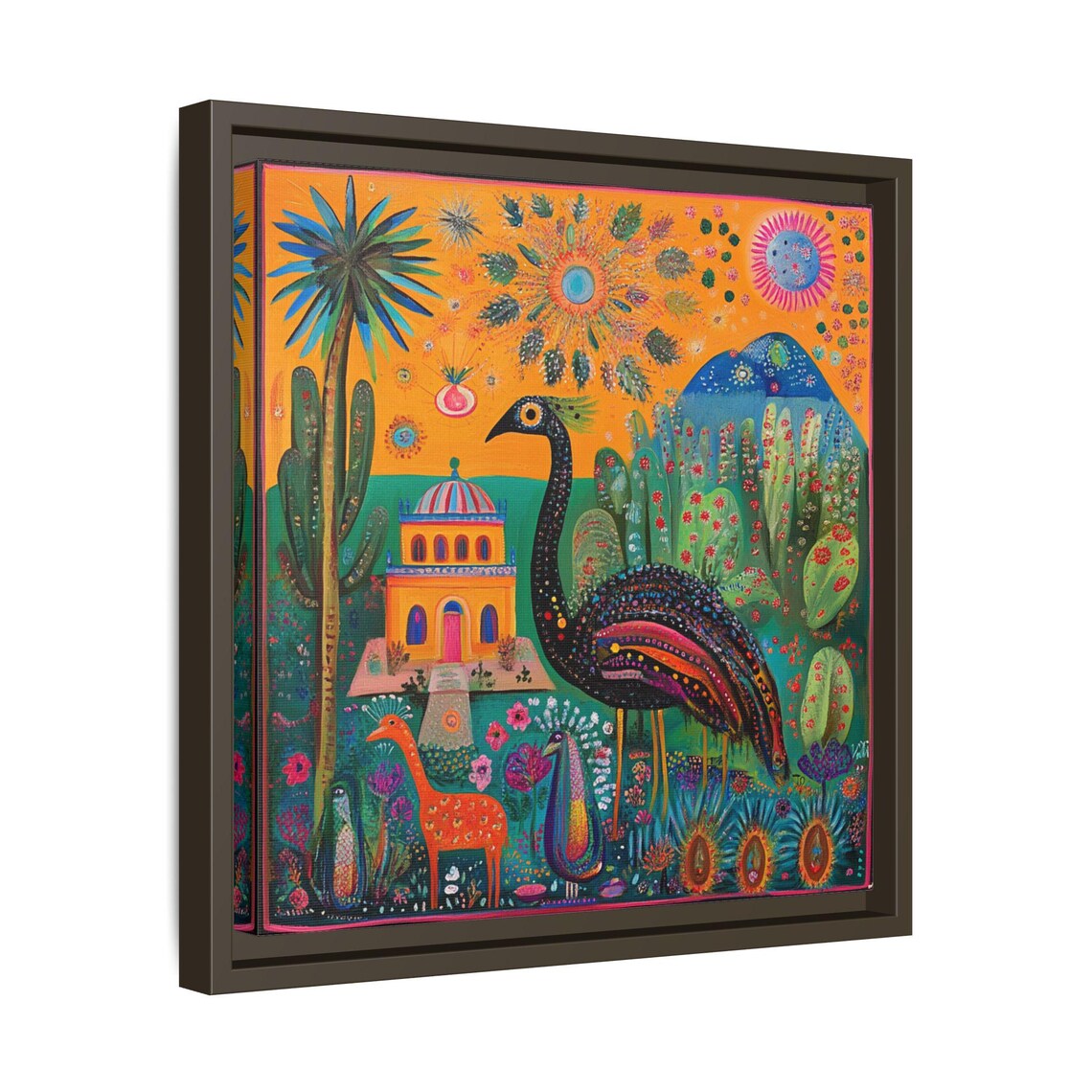 Mexican Folk Art Birds and Botanical, Boho Art Print - Image 3