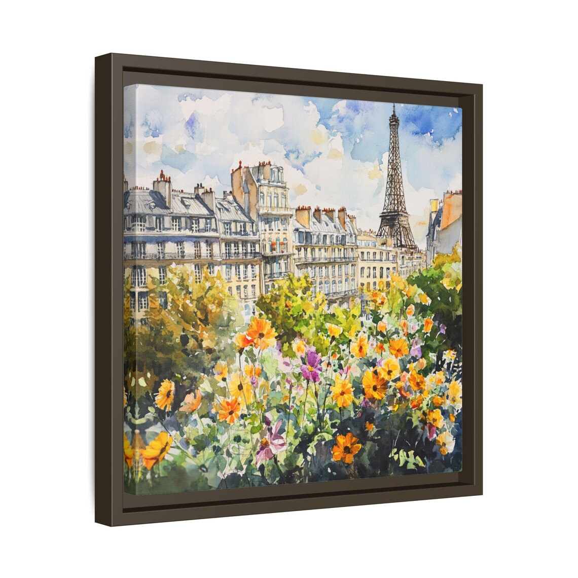 Paris Watercolor Cityscape, Abstract Art Print - Image 3