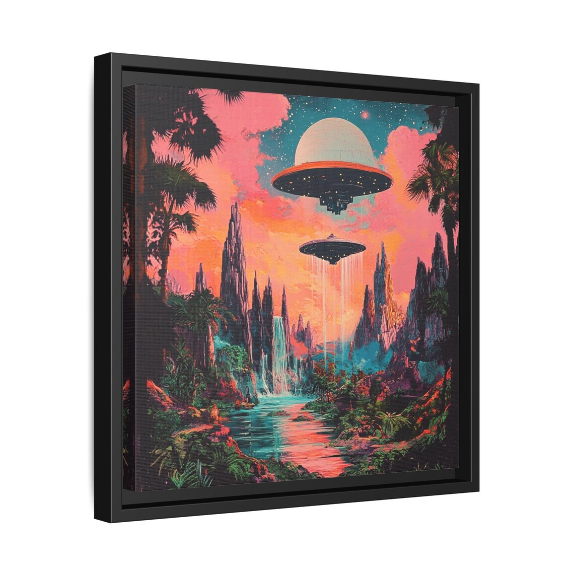Retro Space Theme, Futuristic Rocket Poster - Image 2