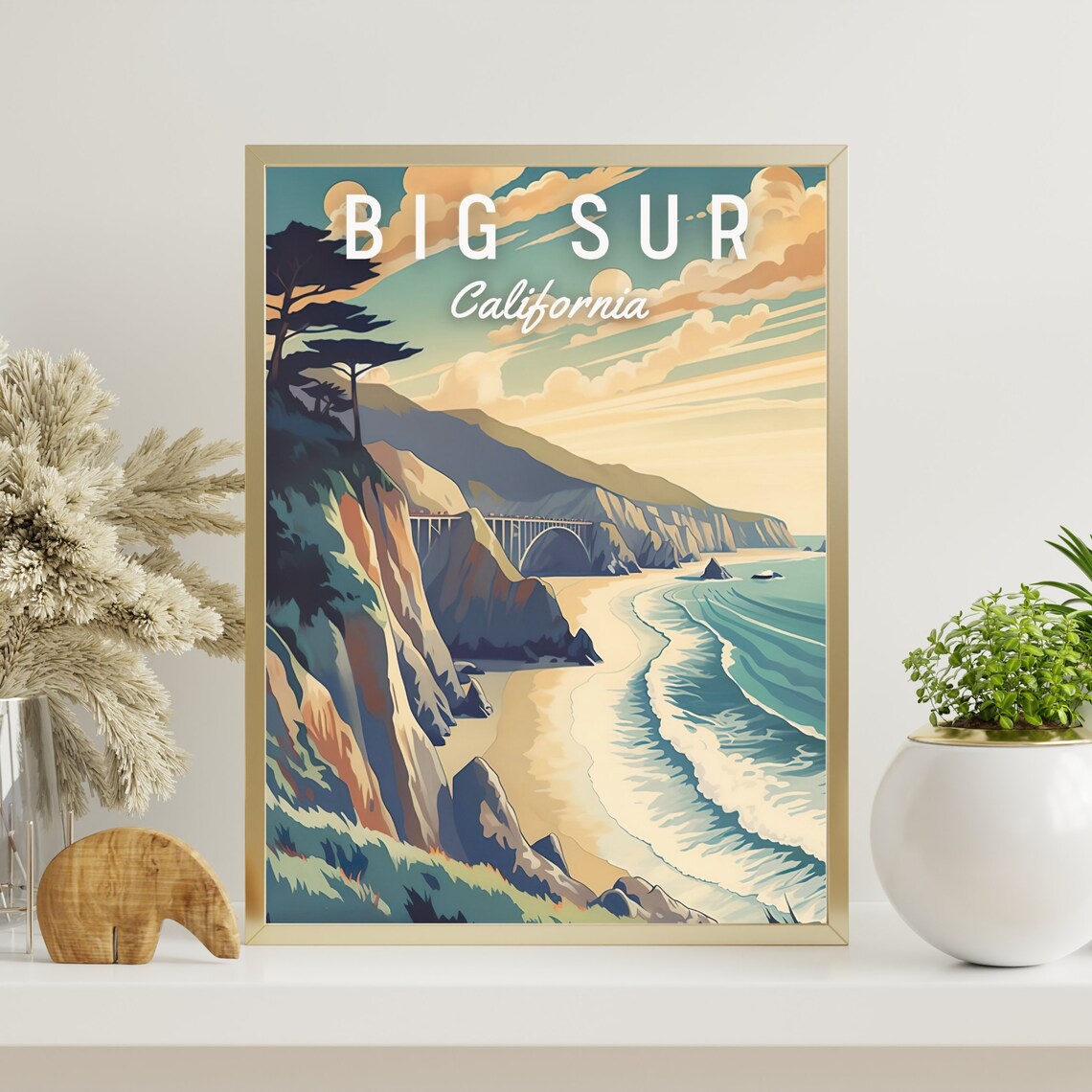 Big Sur Travel Poster, California Coastal Wall Art - Image 2