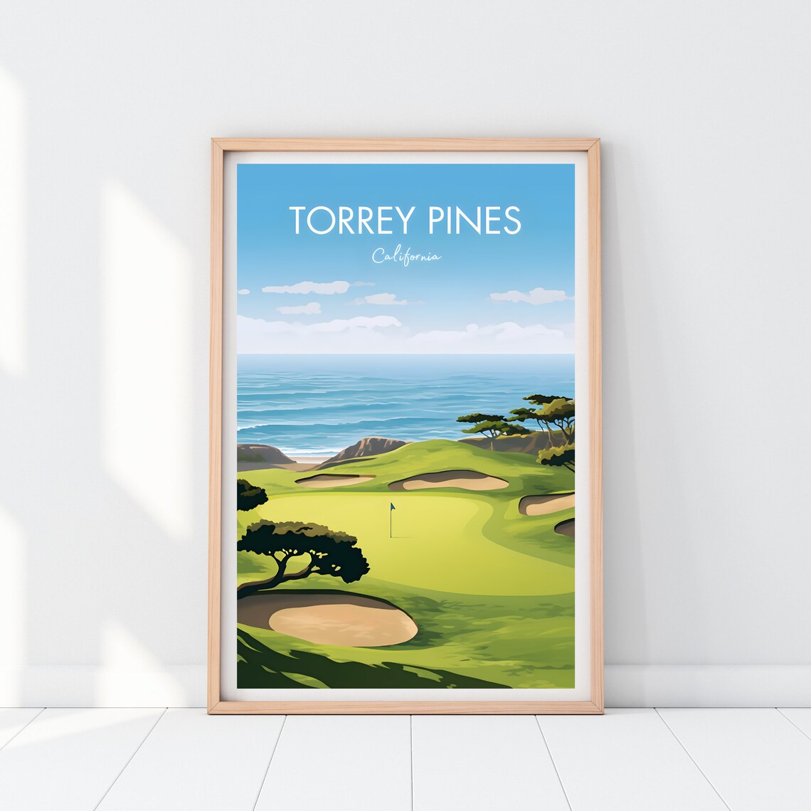 Torrey Pines Golf Course Travel Poster, Golf Wall Art - Image 2