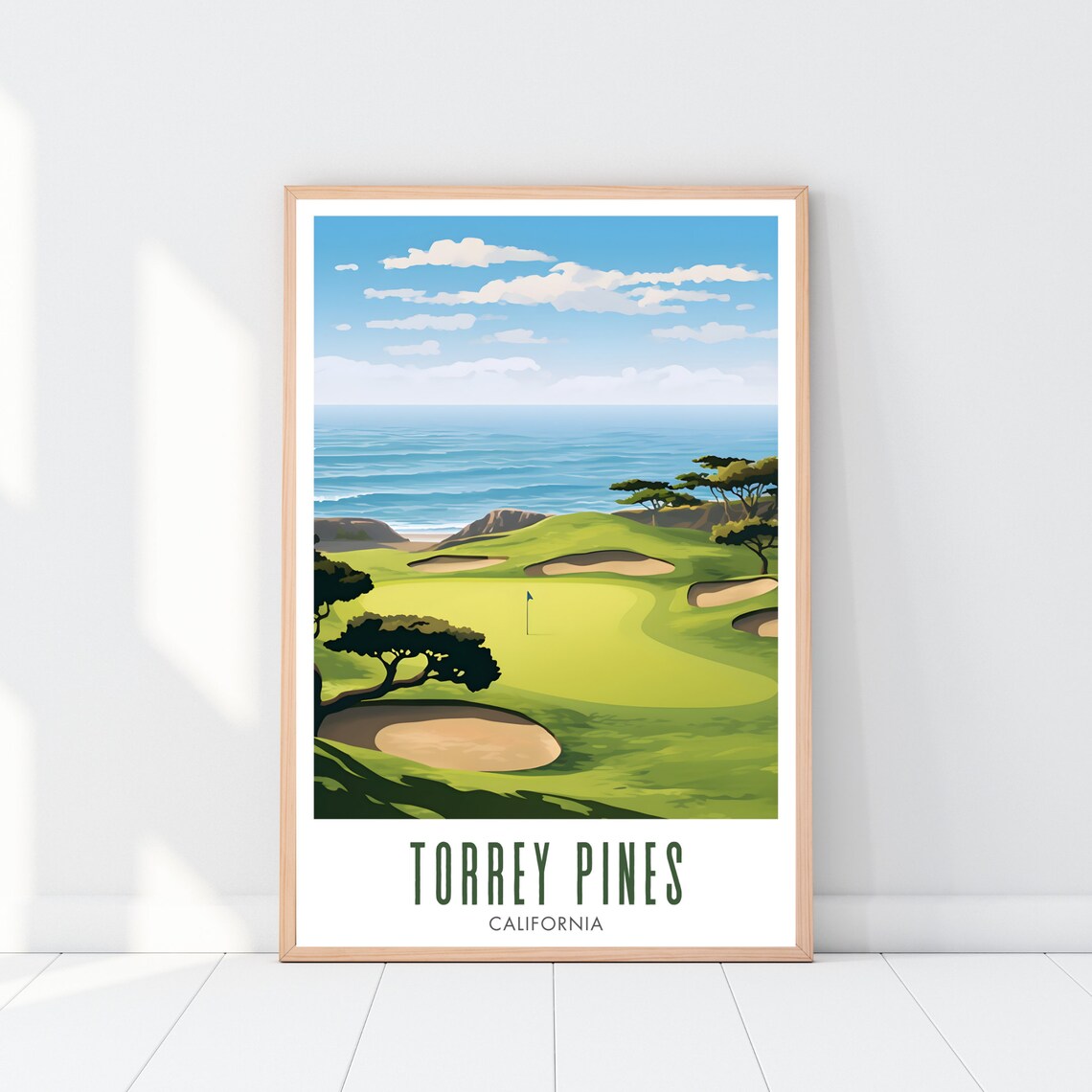 Torrey Pines Golf Course Travel Poster, Golf Gift - Image 2