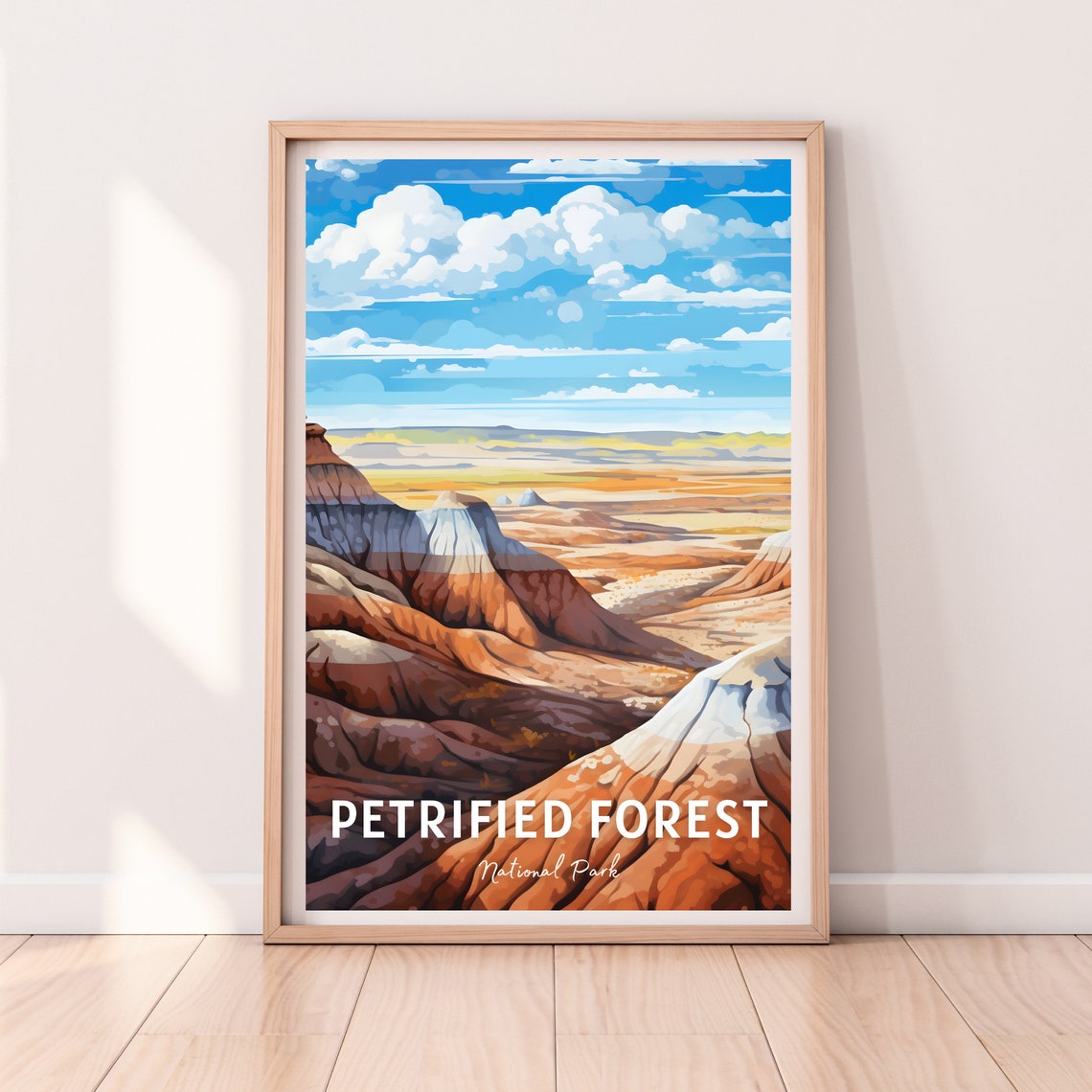 Petrified Forest National Park Painted Desert Hills Travel Poster - Image 2