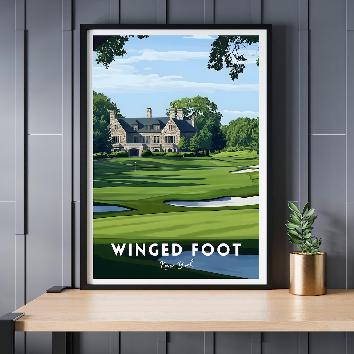 Winged Foot Golf Club Poster, Golf Course Art Print - Image 2
