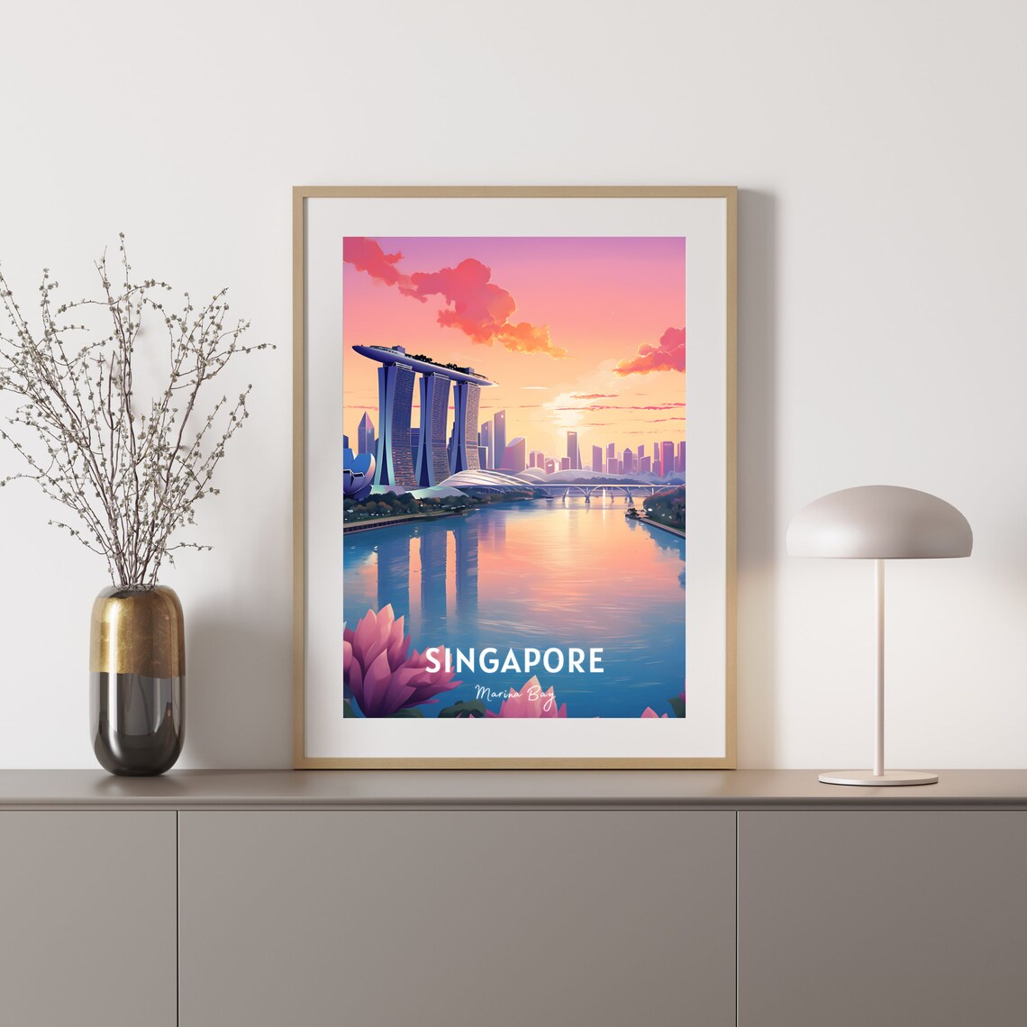 Singapore Wall Art Marina Bay Sands Poster - Image 2