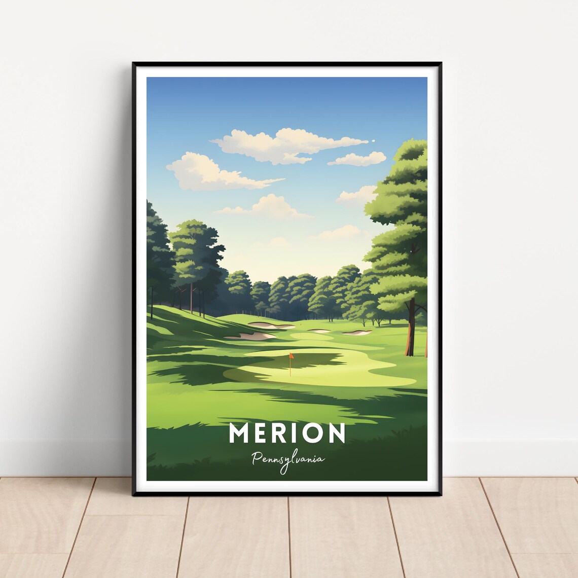 Merion Golf Club Art Print, Golf Course Poster