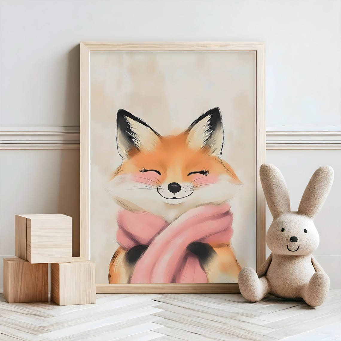 Fox Nursery Decor Baby Room Wall Art Nursery Decor Prints Animal Boho Kids Room Decor Instant Playroom Print - Image 2