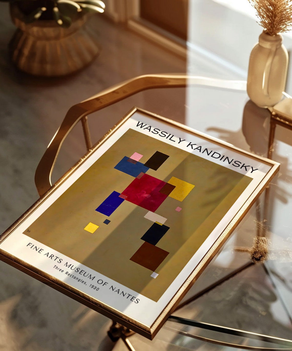 Wassily Kandinsky Three Rectangles 1930 Geometric Modern Art Print - Image 3