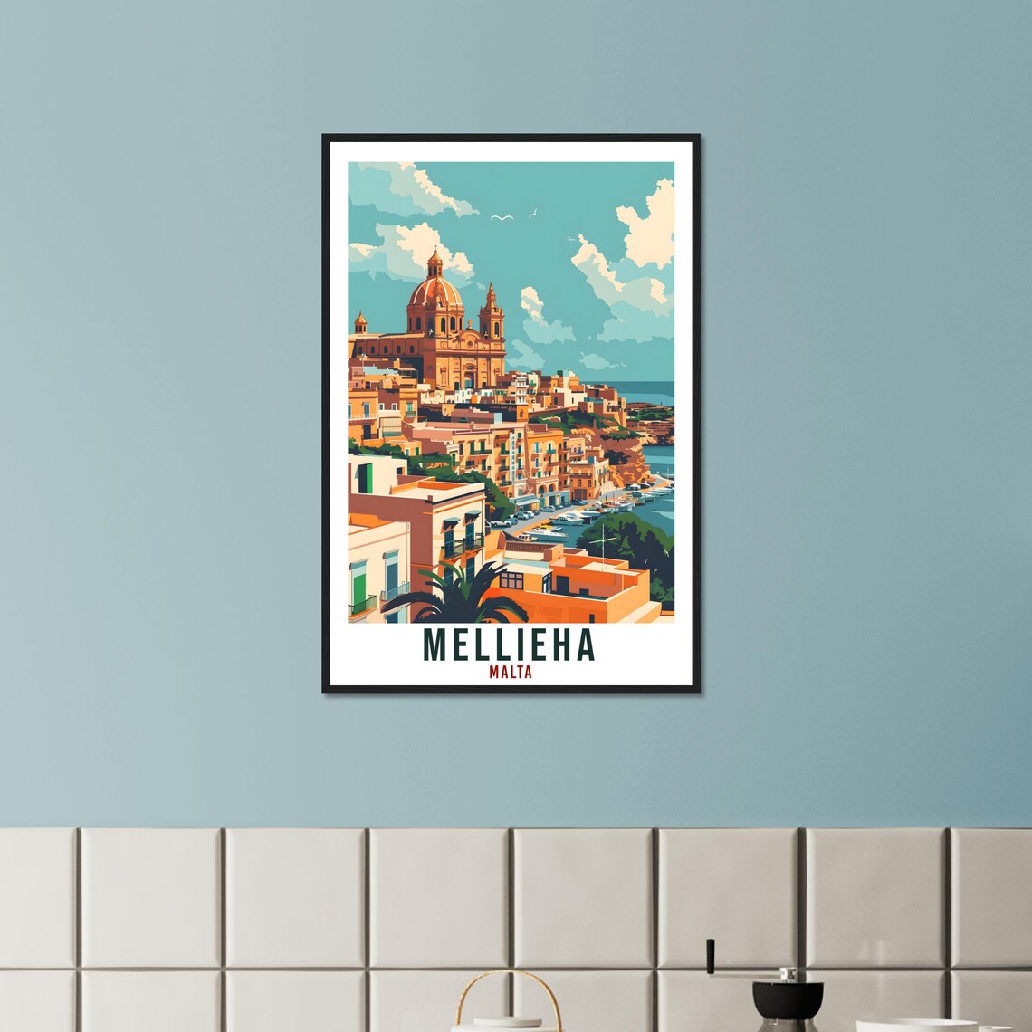Mellieha Travel Poster, Malta Wall Art Print - Image 2