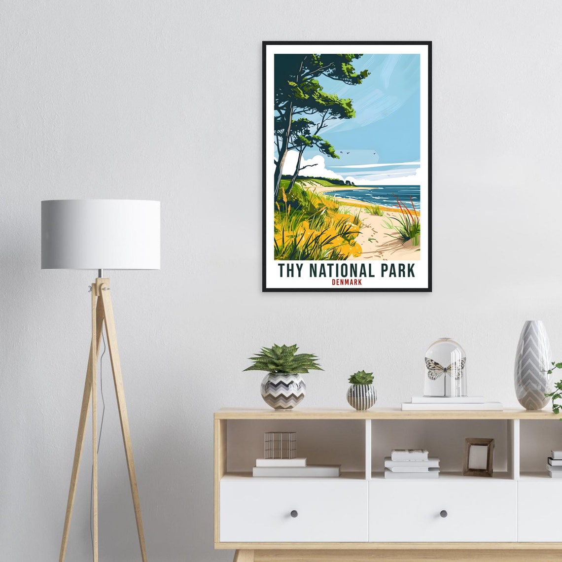 Thy National Park Denmark Dune Beach Pine Forest Coastal Travel Poster - Image 2